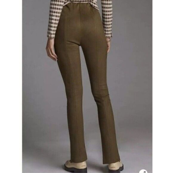 Anthropologie Avec Les Filles Slit-Front Sueded Moss Leggings Pants NWT Size S - Picture 6 of 9
